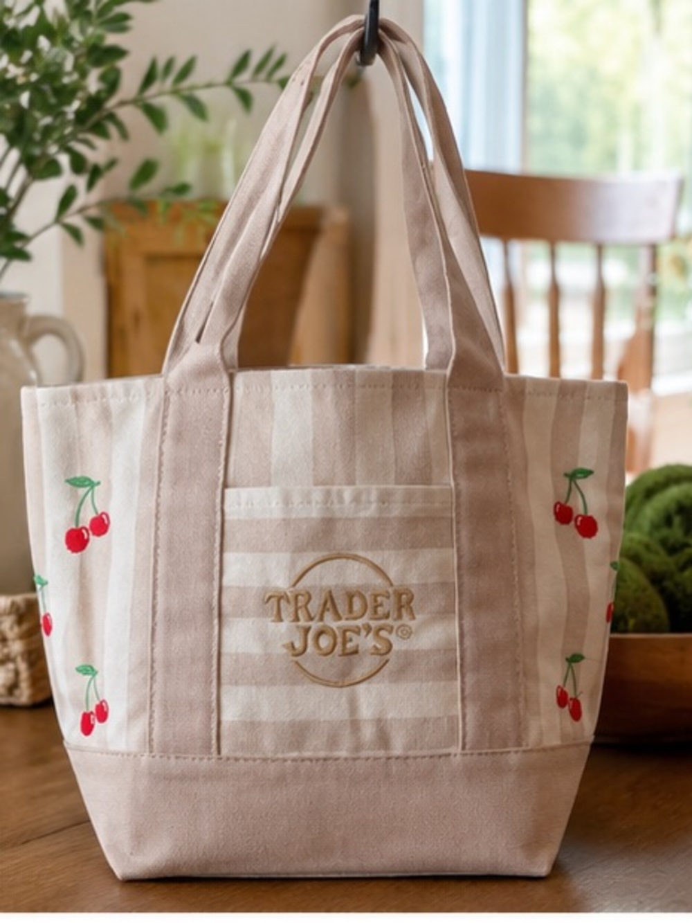 ♥️Trader Joe’s Mini Canvas Tote Bags with Custom Embroidery